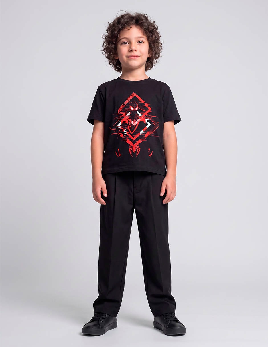 Playera spider-man: miles morales manga corta para niño 2