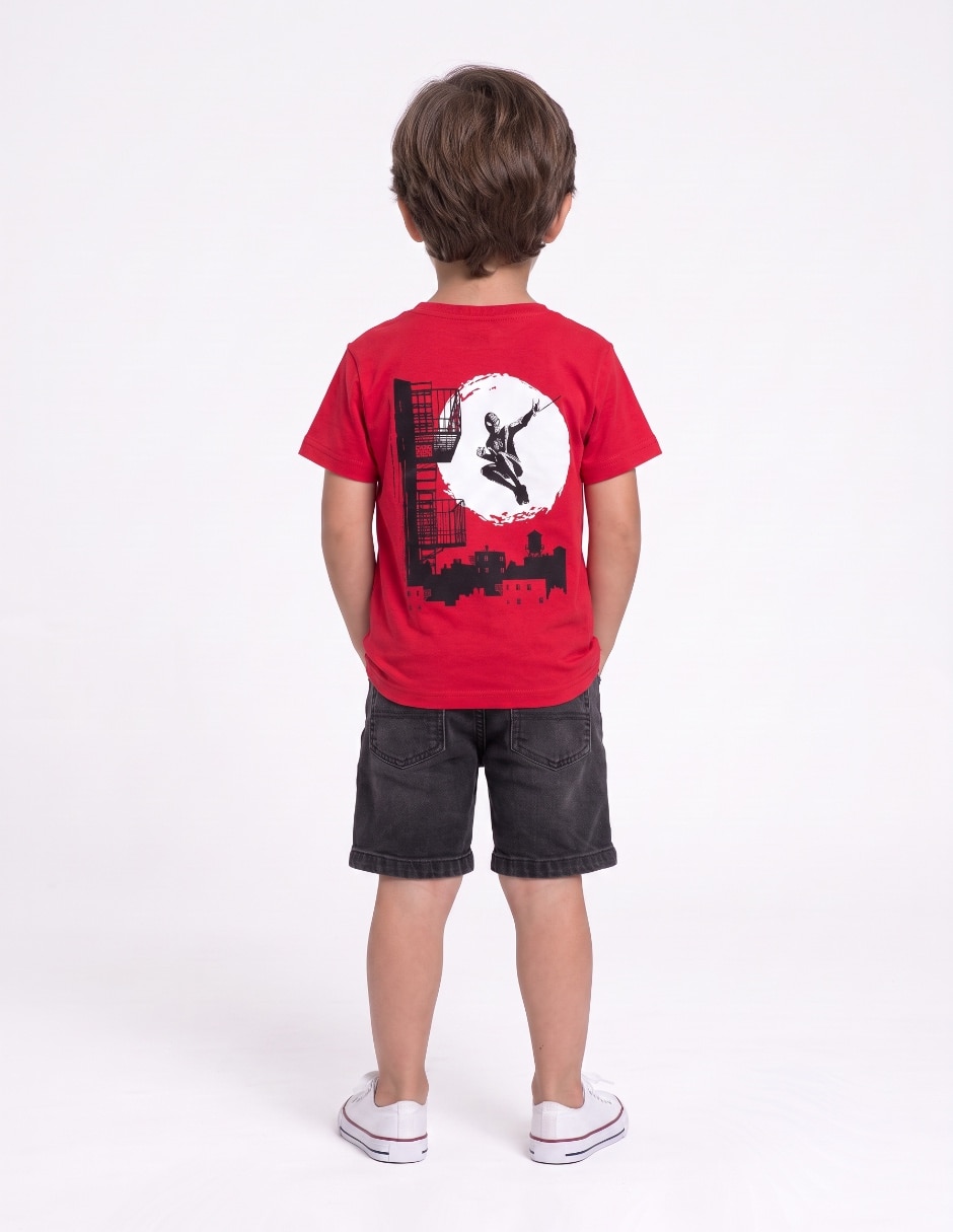 Playera marvel spiderman manga corta para niño 2