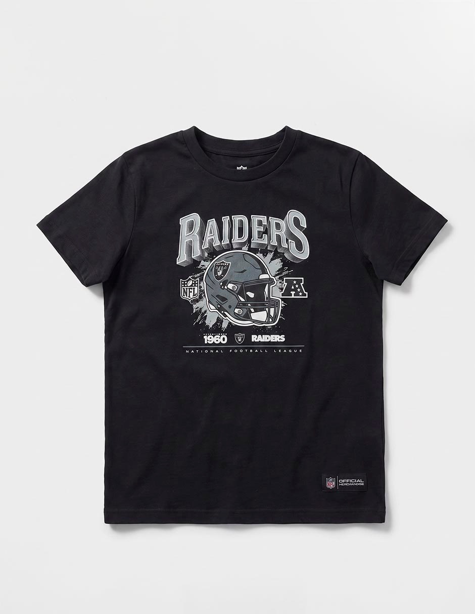 Playera raiders manga corta para niño
