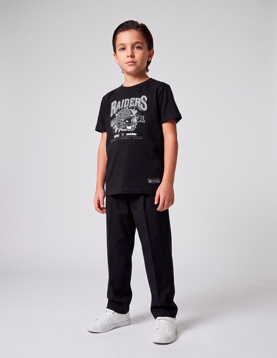 Playera raiders manga corta para niño 3