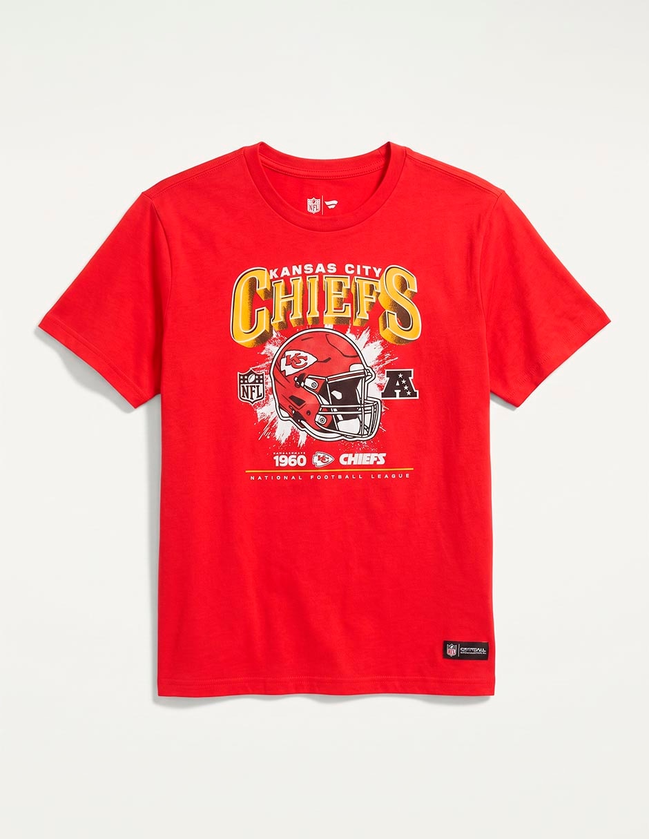 Playera kansas city chiefs manga corta para niño