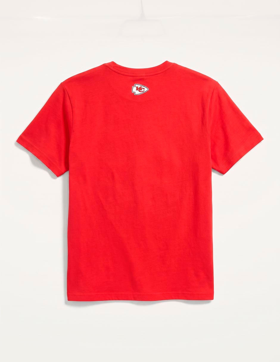 Playera kansas city chiefs manga corta para niño 5
