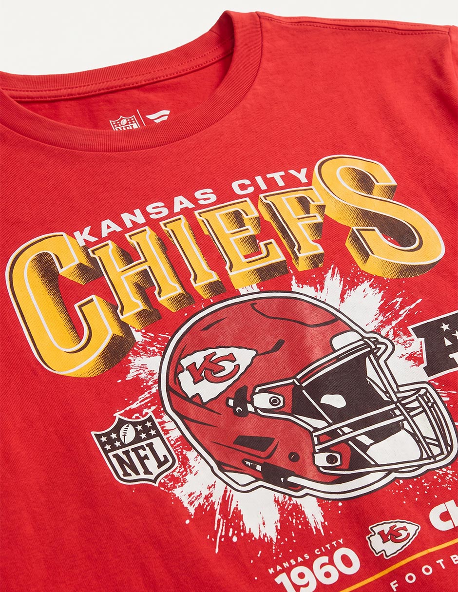 Playera kansas city chiefs manga corta para niño 4