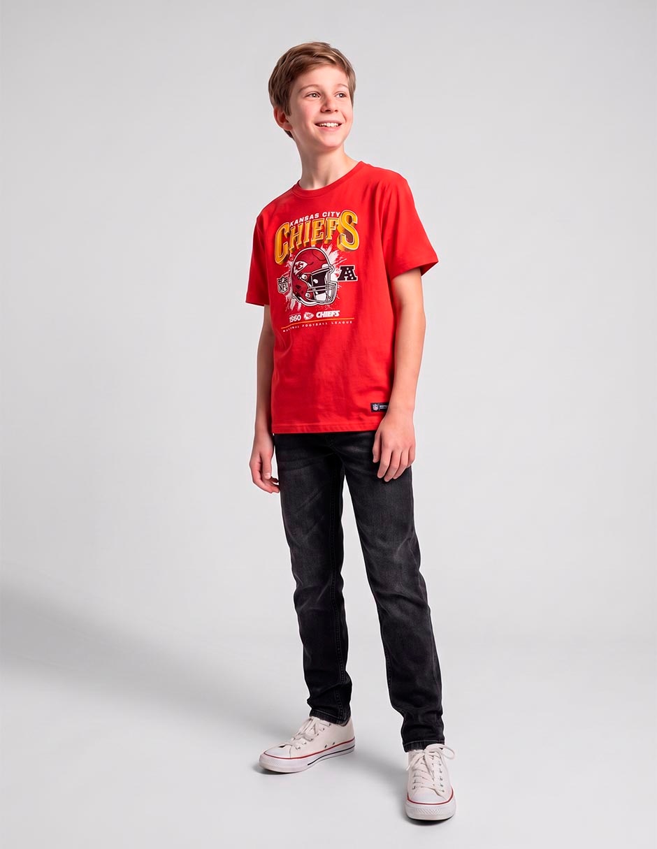 Playera kansas city chiefs manga corta para niño 3
