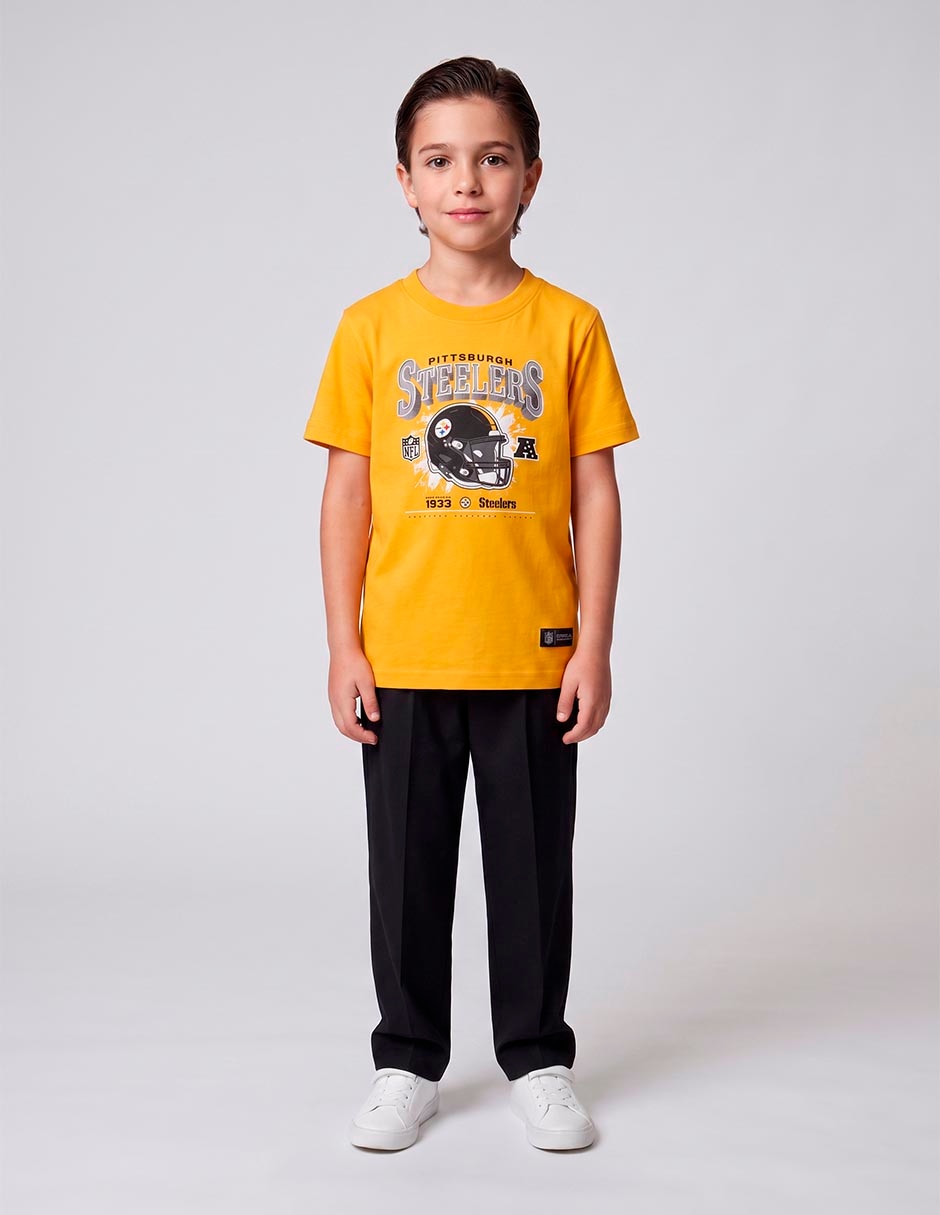 Playera Steelers NFL manga corta para niño