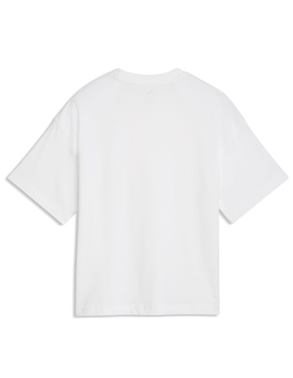 Playera Ess Oversized Short Tee B manga corta para niño