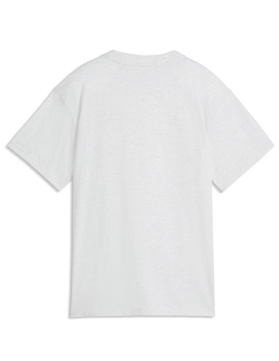 Playera Puma Ess Elevated Tape Relaxed Tee B manga corta para niño