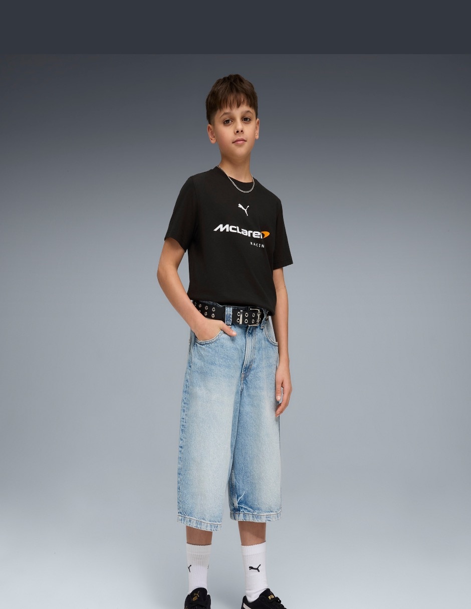 Playera Mclaren Big Logo Tee Kids manga corta para niño 4