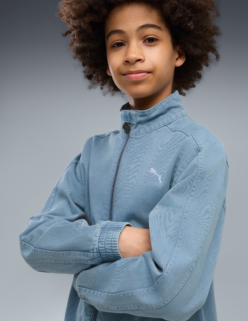 Chamarra T7 Relaxed Washed Twill Track Jacket B para niño 2