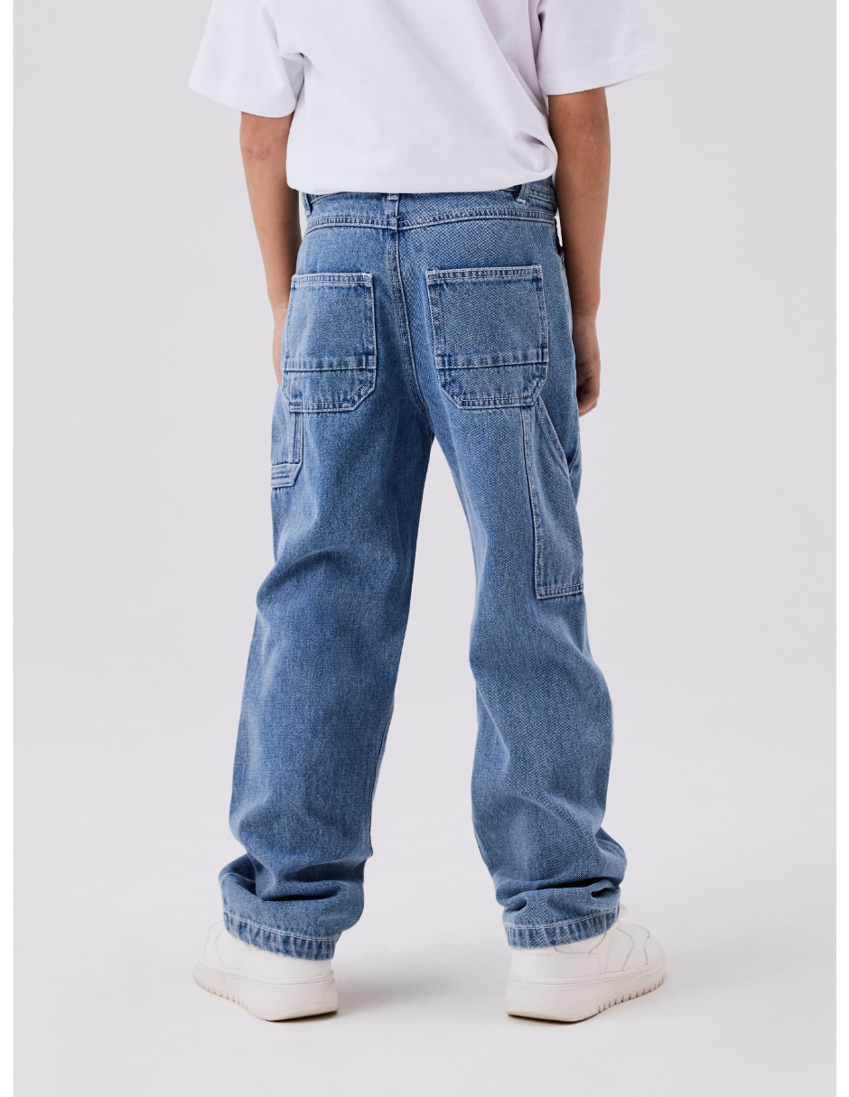 Jeans straight lavado medio para niño 4