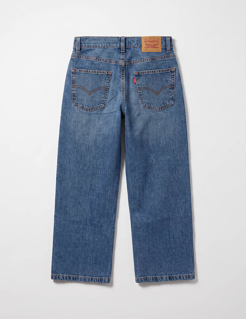 Jeans wide leg deslavado para niño 2