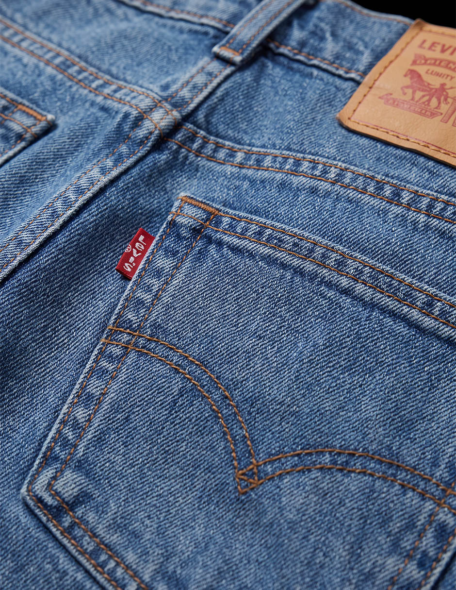 Jeans wide leg deslavado para niño 4