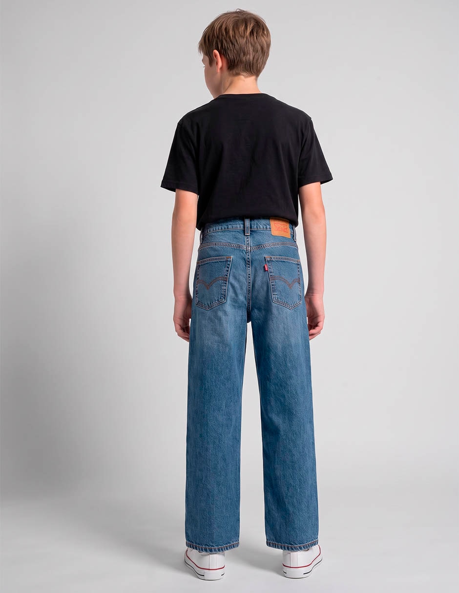 Jeans wide leg deslavado para niño 6
