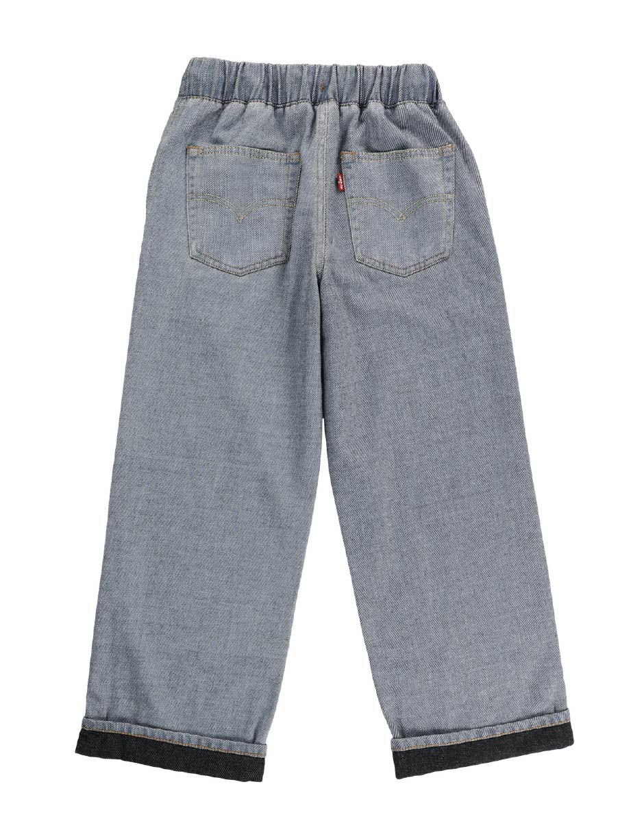 Jeans amplio lavado stone wash para niño 2