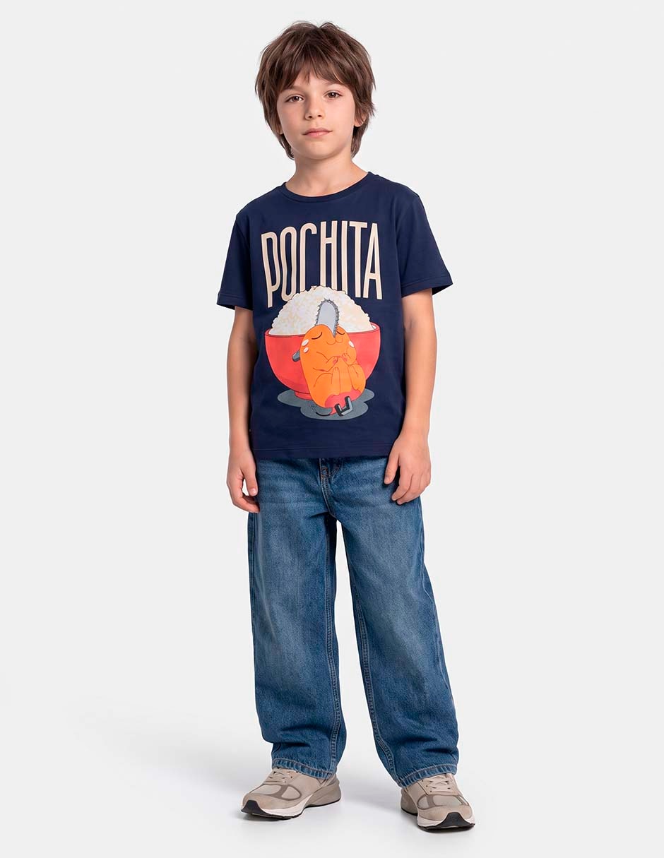 Playera Chainsaw Man manga corta para niño