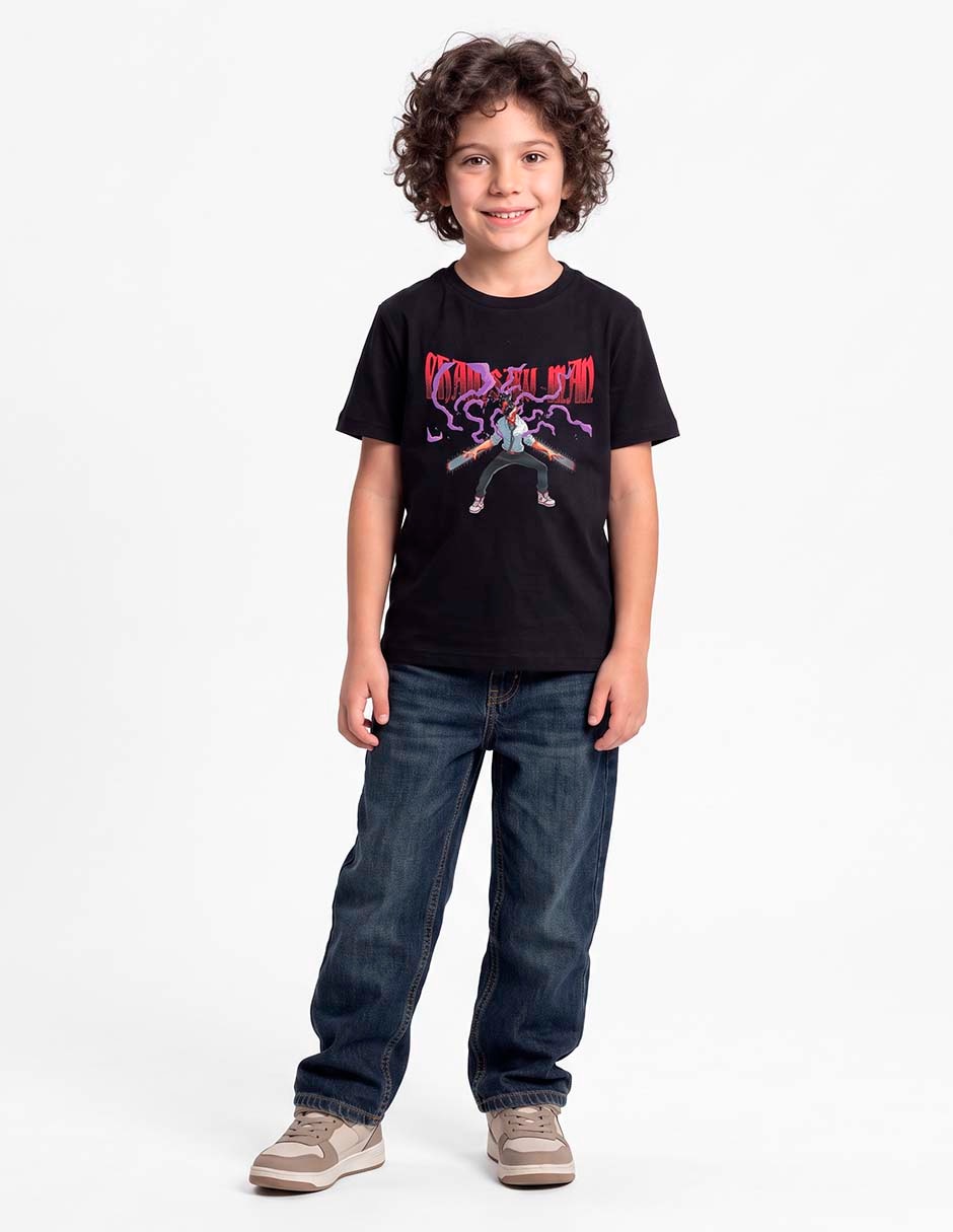 Playera Chainsaw Man manga corta para niño Playera Chainsaw Man manga corta para niño
