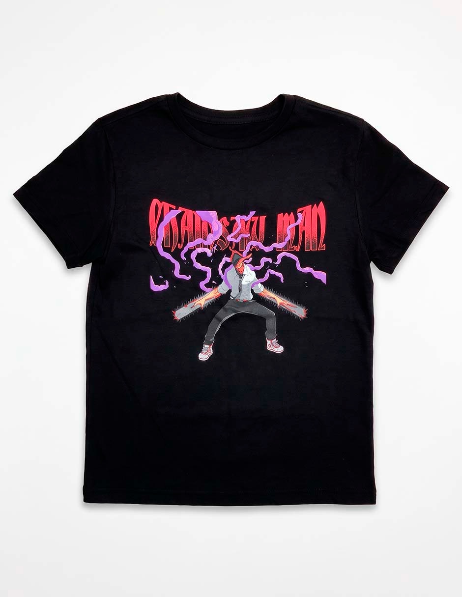 Playera Chainsaw Man manga corta para niño 4