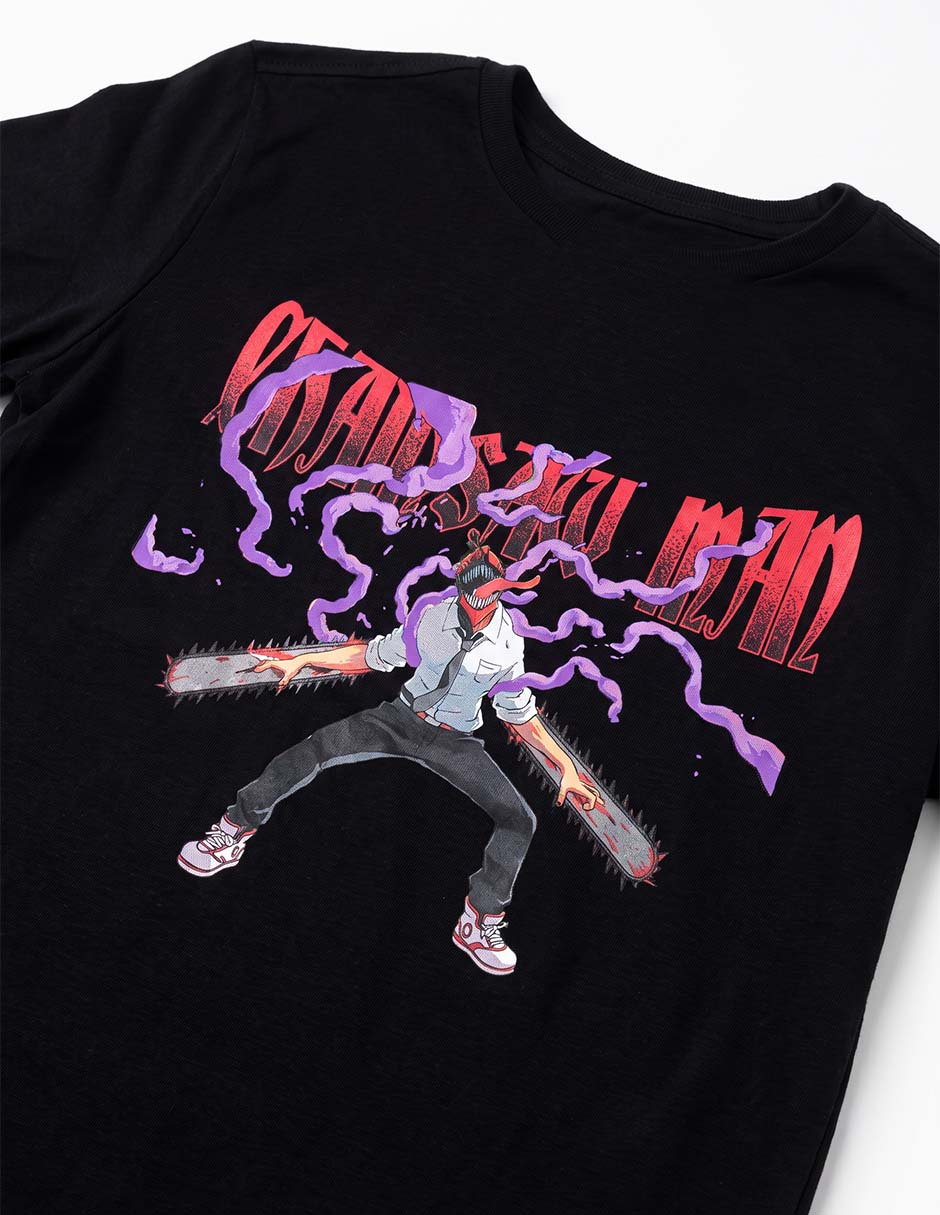 Playera Chainsaw Man manga corta para niño 2