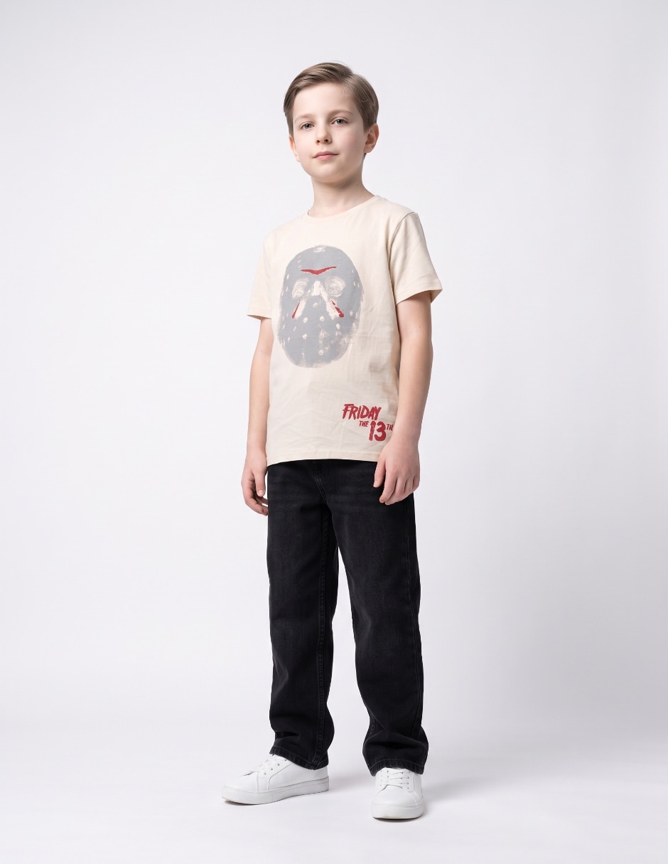 Playera friday the 13th manga corta para niño