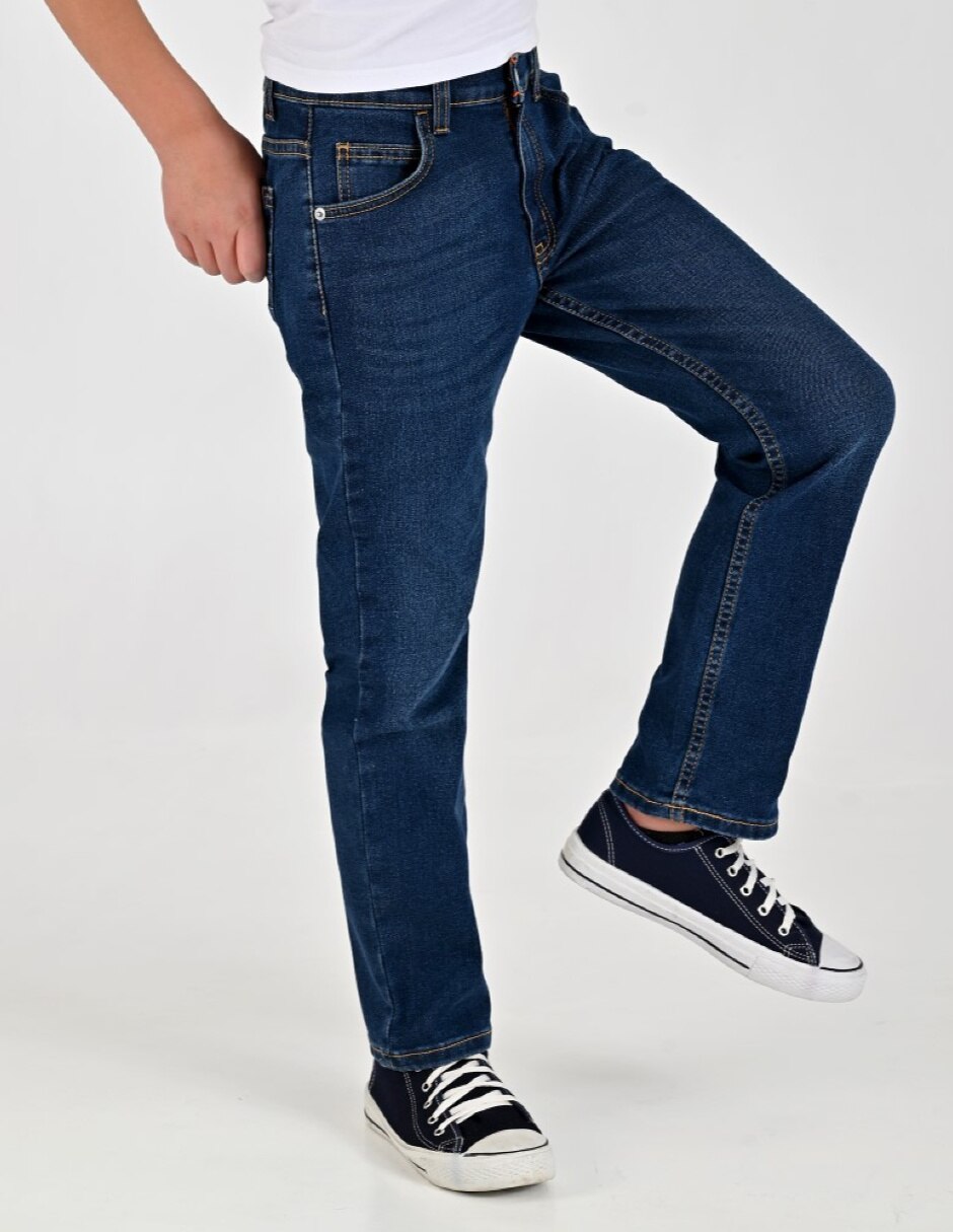 Jeans/Jegging Slim Otoño Invierno 02-1216-2091 lavado Sin lavado para Infantil / Niños grandes Niño 4