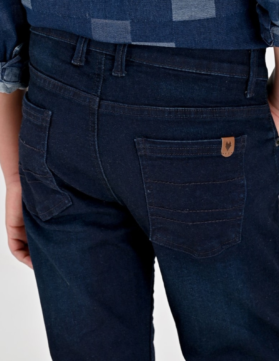 Jeans/Jegging Slim Otoño Invierno 02-1233-2046 lavado Sin lavado para Infantil / Niños grandes Niño 4