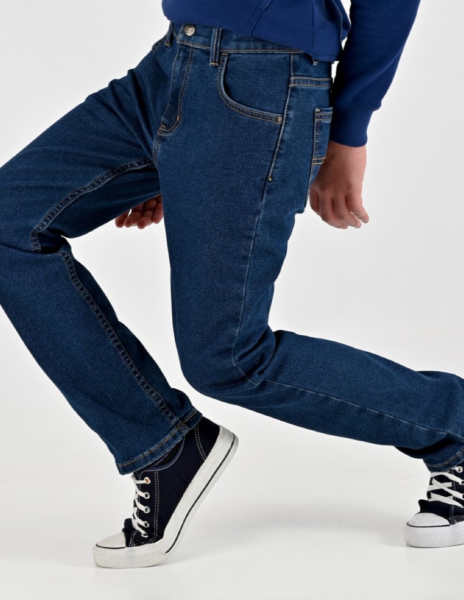 Jeans/Jegging Slim Otoño Invierno 02-1239-2091 lavado Sin lavado para Infantil / Niños grandes Niño 3