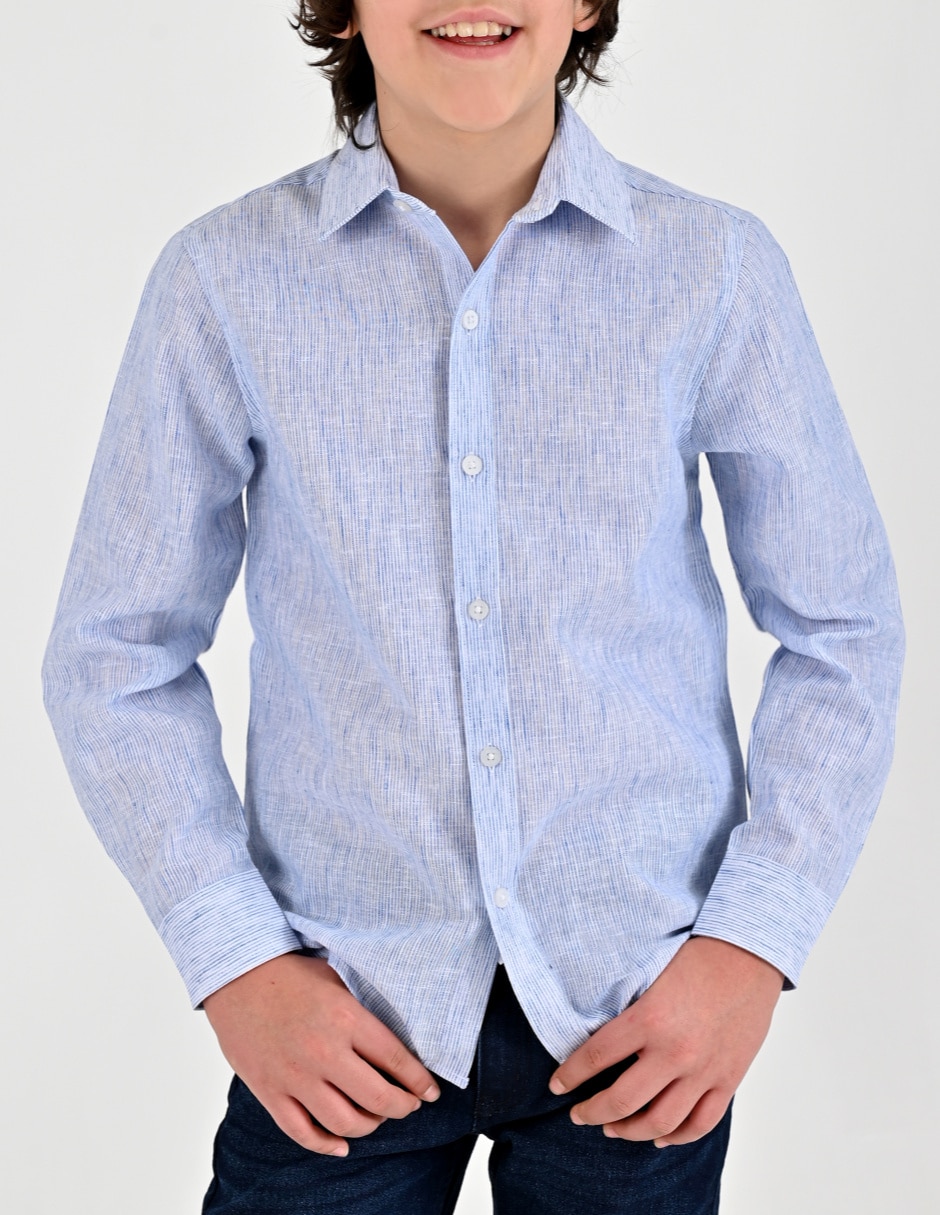 Camisa Casual Otoño Invierno de Algodón y poliéster manga Larga para Infantil / Niños grandes Niño Camisa Casual Otoño Invierno de Algodón y poliéster manga Larga para Infantil / Niños grandes Niño