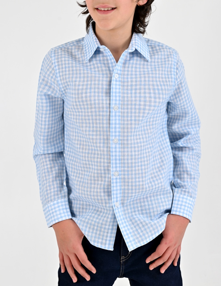 Camisa Casual Otoño Invierno de Algodón y poliéster manga Larga para Infantil / Niños grandes Niño Camisa Casual Otoño Invierno de Algodón y poliéster manga Larga para Infantil / Niños grandes Niño