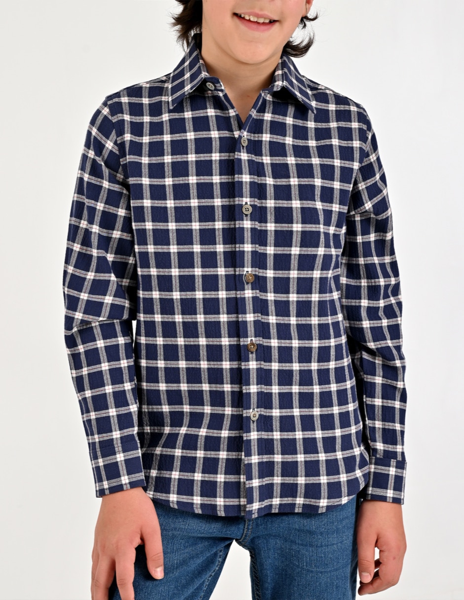 Camisa Casual Otoño Invierno de Algodón manga Larga para Infantil / Niños grandes Niño Camisa Casual Otoño Invierno de Algodón manga Larga para Infantil / Niños grandes Niño