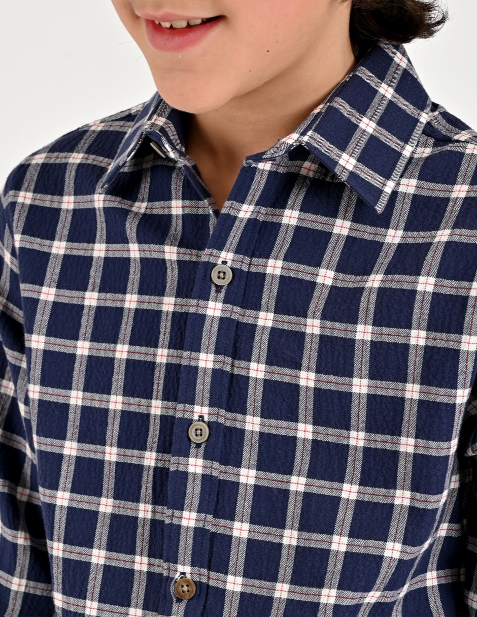 Camisa Casual Otoño Invierno de Algodón manga Larga para Infantil / Niños grandes Niño 3