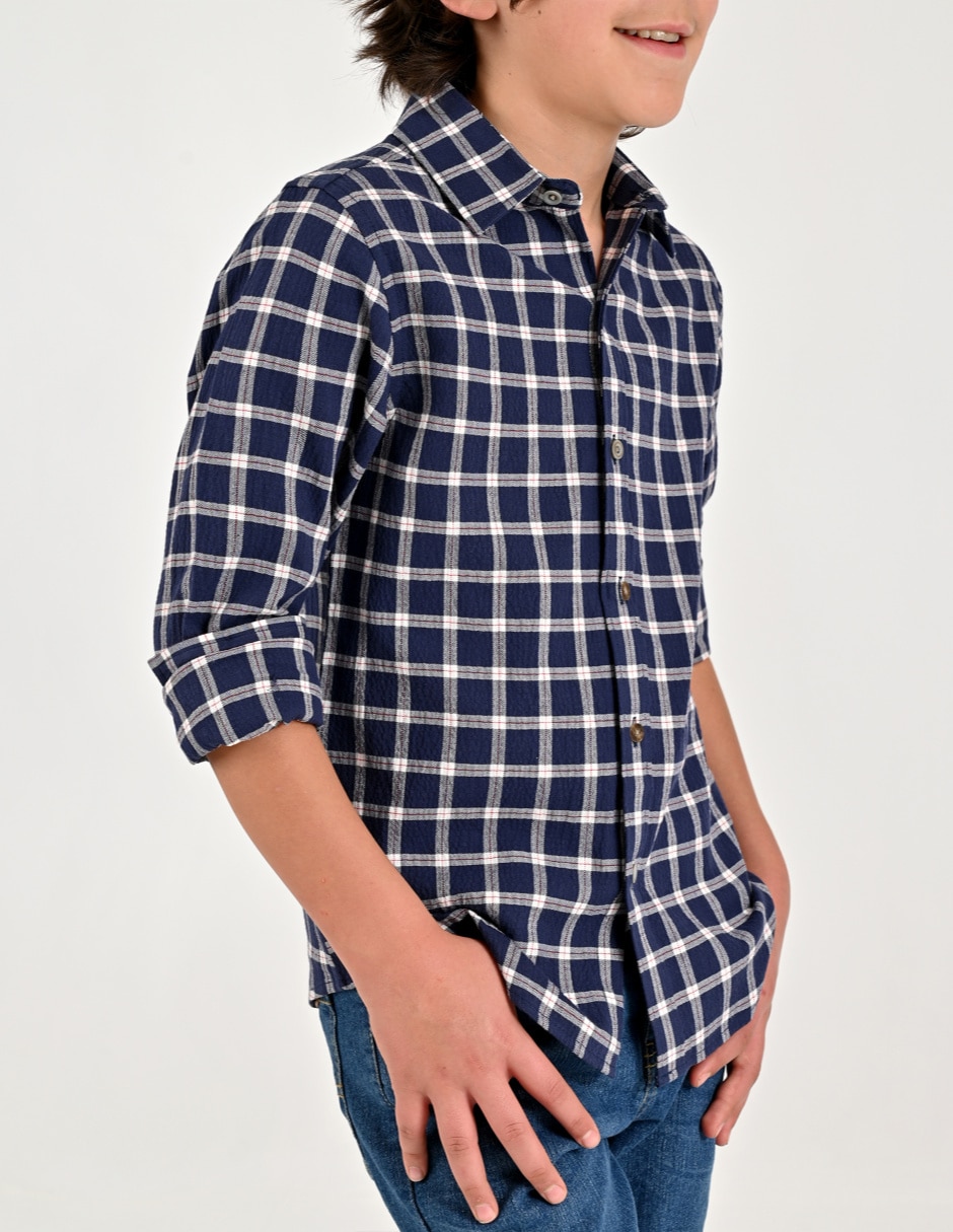 Camisa Casual Otoño Invierno de Algodón manga Larga para Infantil / Niños grandes Niño 5