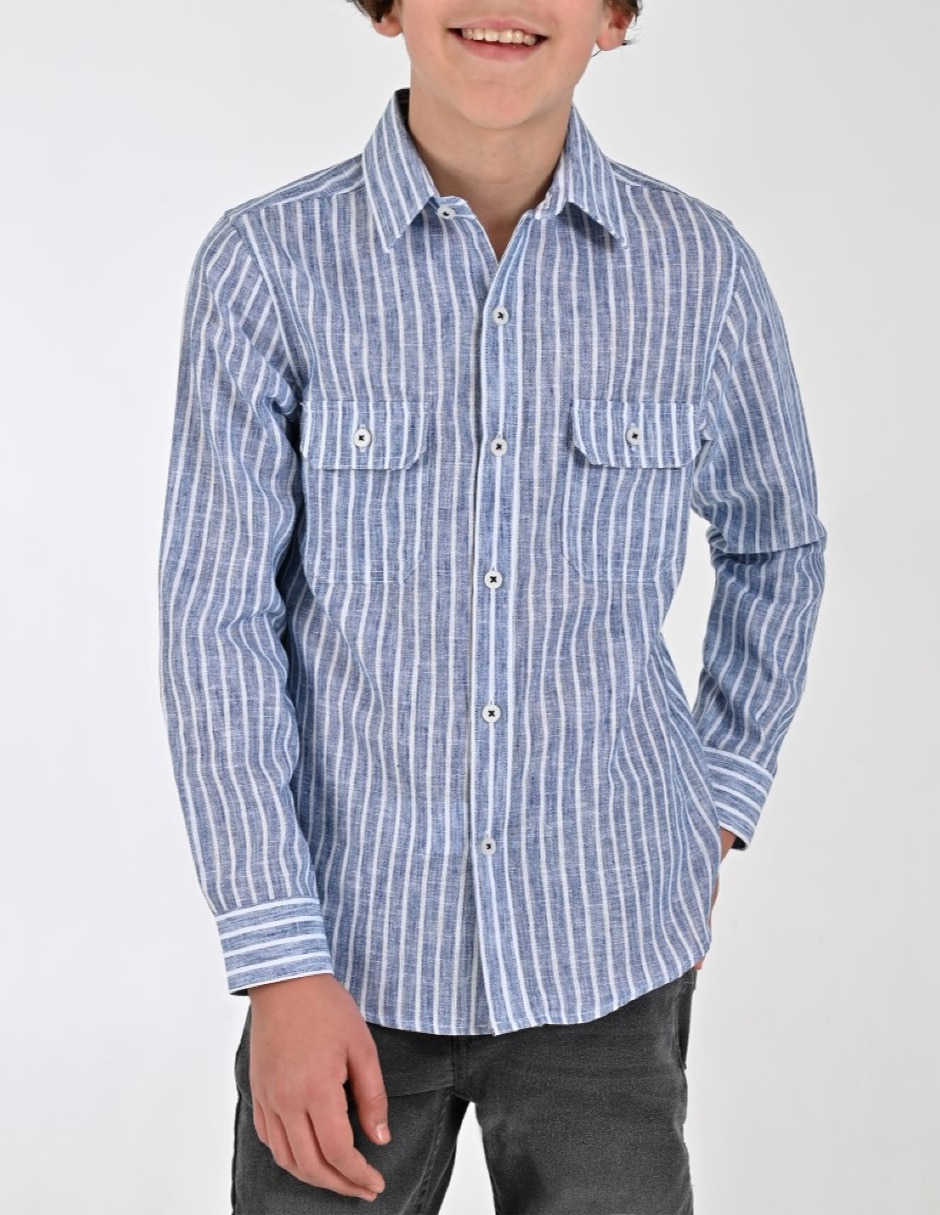 Camisa Casual Otoño Invierno de Algodón y poliéster manga Larga para Infantil / Niños grandes Niño Camisa Casual Otoño Invierno de Algodón y poliéster manga Larga para Infantil / Niños grandes Niño
