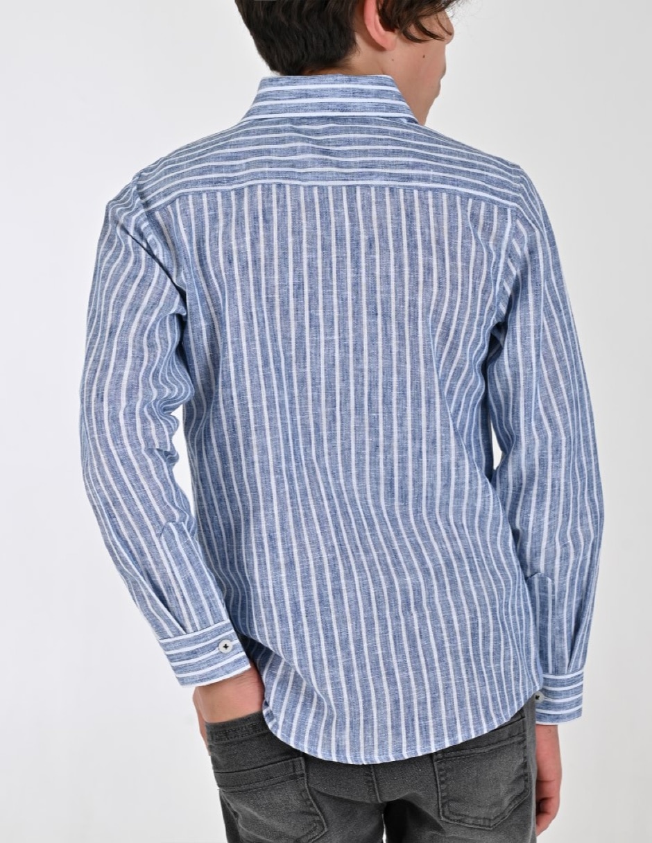 Camisa Casual Otoño Invierno de Algodón y poliéster manga Larga para Infantil / Niños grandes Niño 4