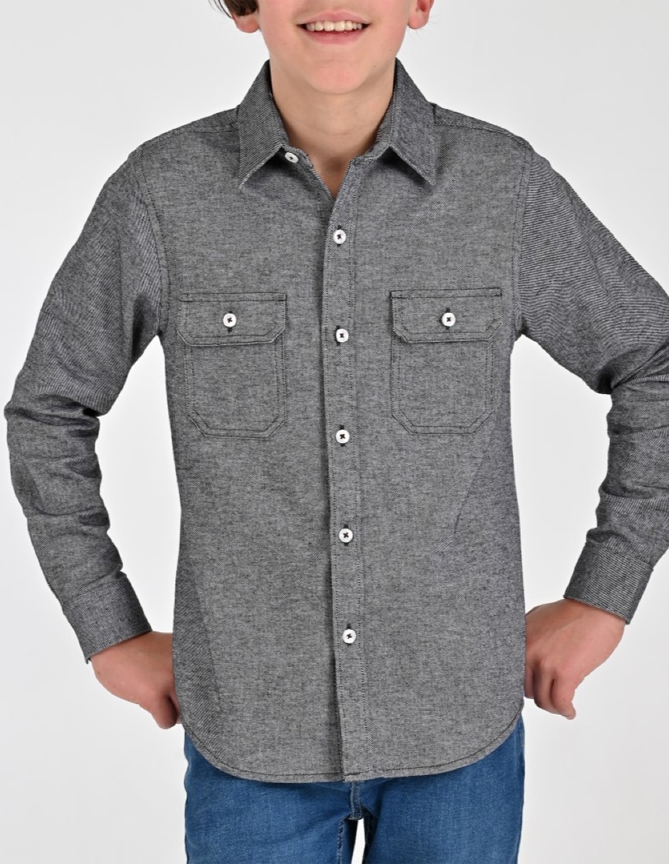 Camisa Casual Otoño Invierno de Algodón manga Larga para Infantil / Niños grandes Niño