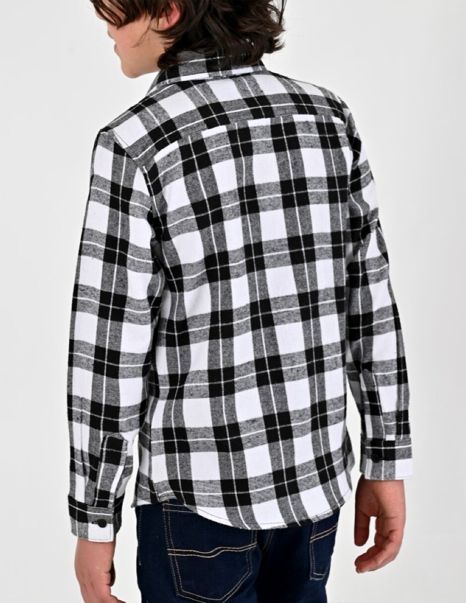 Camisa Casual Otoño Invierno de Algodón y poliéster manga Larga para Infantil / Niños grandes Niño 3