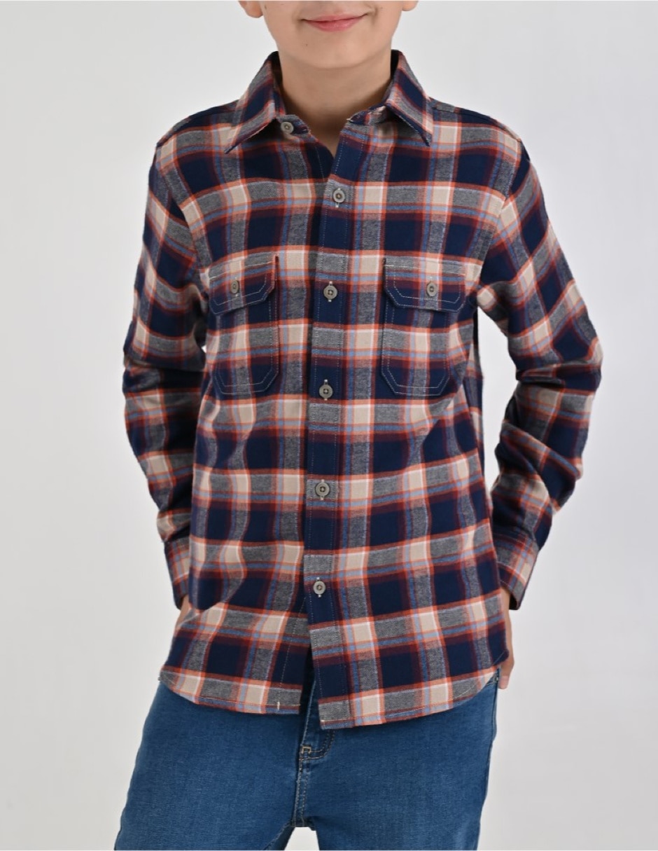 Camisa Casual Otoño Invierno de Algodón manga Larga para Infantil / Niños grandes Niño Camisa Casual Otoño Invierno de Algodón manga Larga para Infantil / Niños grandes Niño