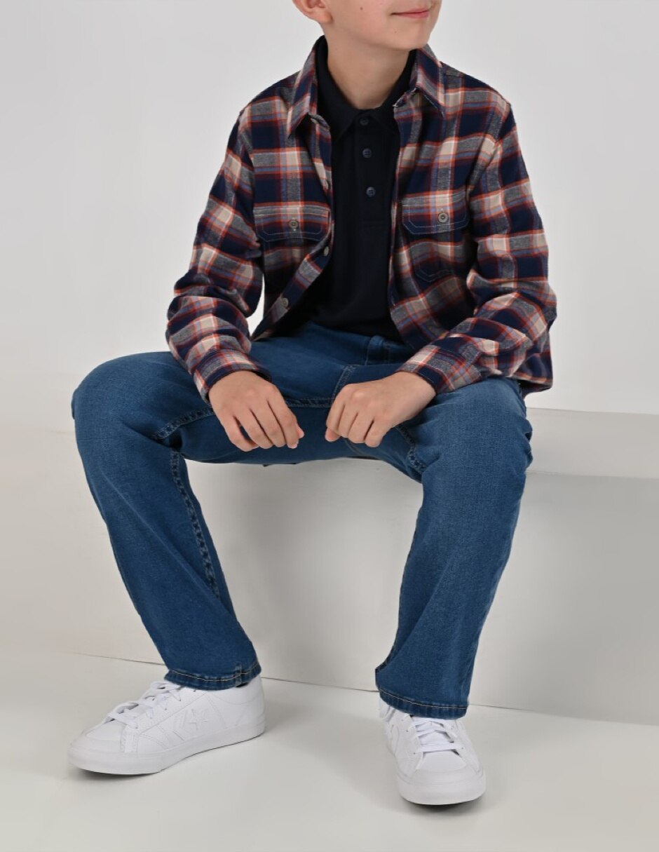 Camisa Casual Otoño Invierno de Algodón manga Larga para Infantil / Niños grandes Niño 2