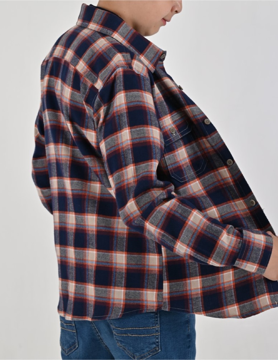 Camisa Casual Otoño Invierno de Algodón manga Larga para Infantil / Niños grandes Niño 3
