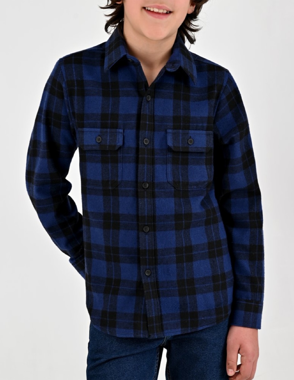 Camisa Casual Otoño Invierno de Algodón y poliéster manga Larga para Infantil / Niños grandes Niño Camisa Casual Otoño Invierno de Algodón y poliéster manga Larga para Infantil / Niños grandes Niño