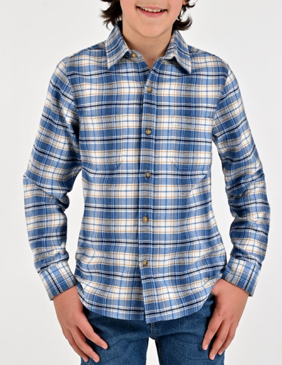 Camisa Casual Otoño Invierno de Algodón manga Larga para Infantil / Niños grandes Niño Camisa Casual Otoño Invierno de Algodón manga Larga para Infantil / Niños grandes Niño