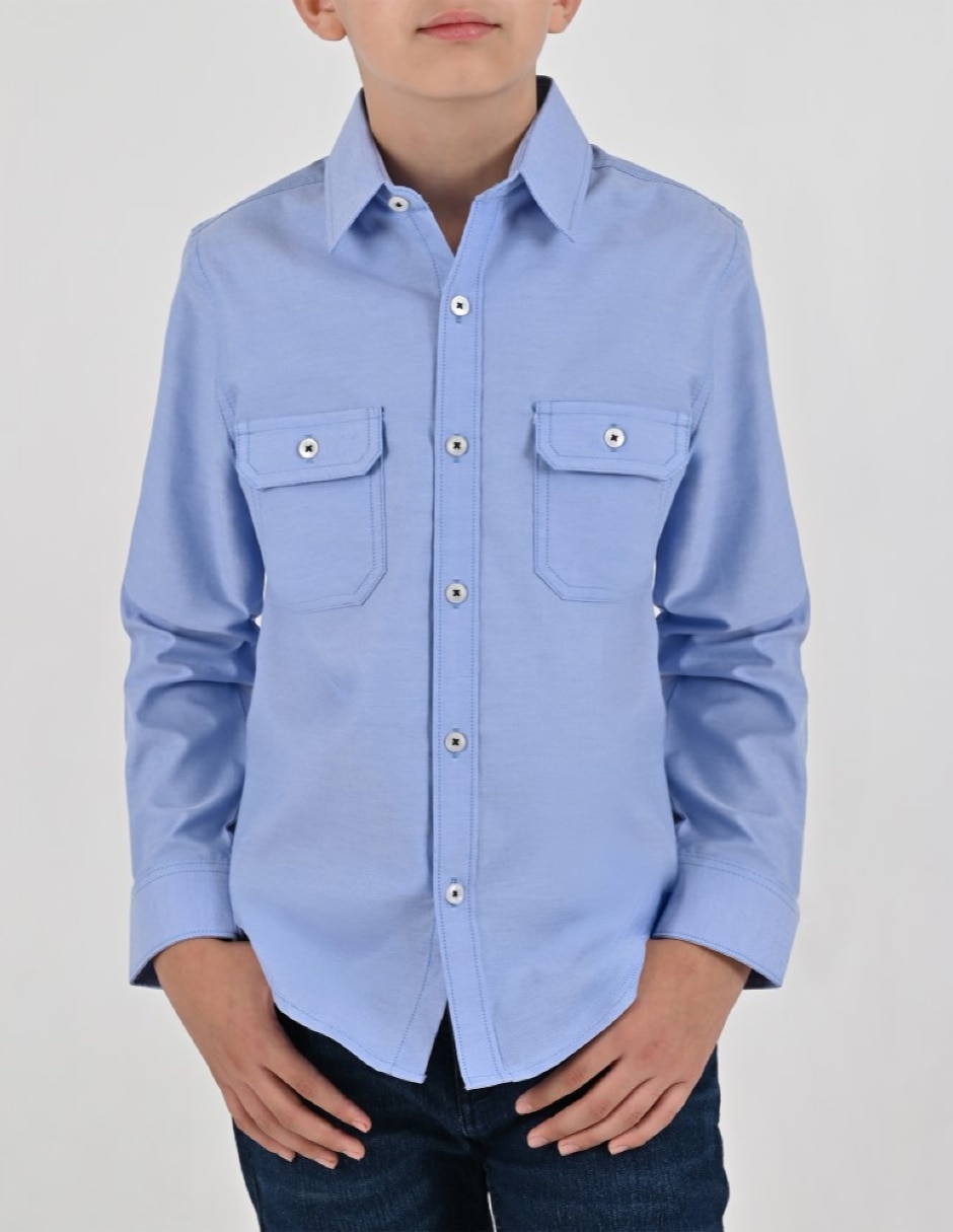 Camisa Casual Otoño Invierno de Algodón y poliéster manga Larga para Infantil / Niños grandes Niño Camisa Casual Otoño Invierno de Algodón y poliéster manga Larga para Infantil / Niños grandes Niño