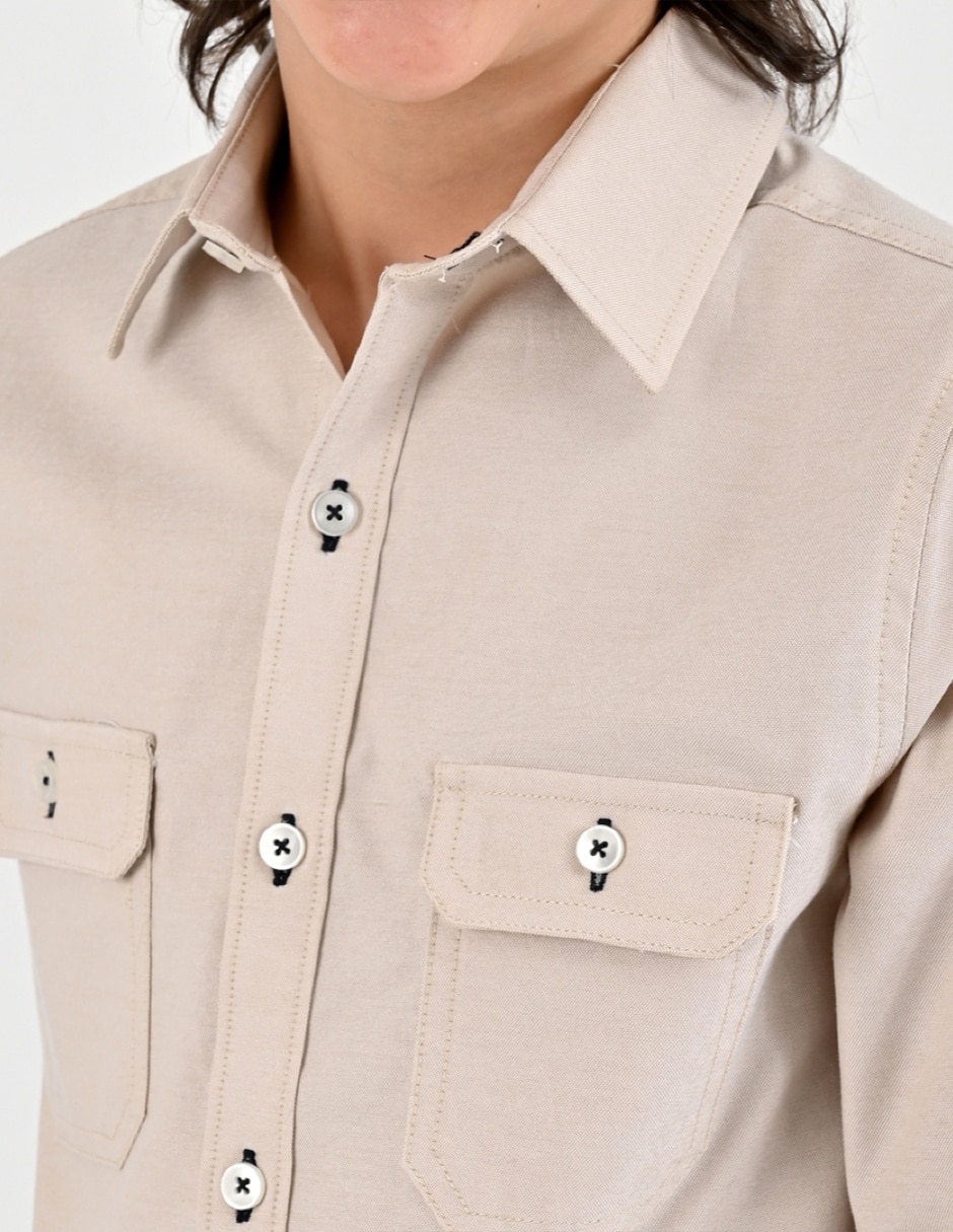 Camisa casual manga larga para niño 5