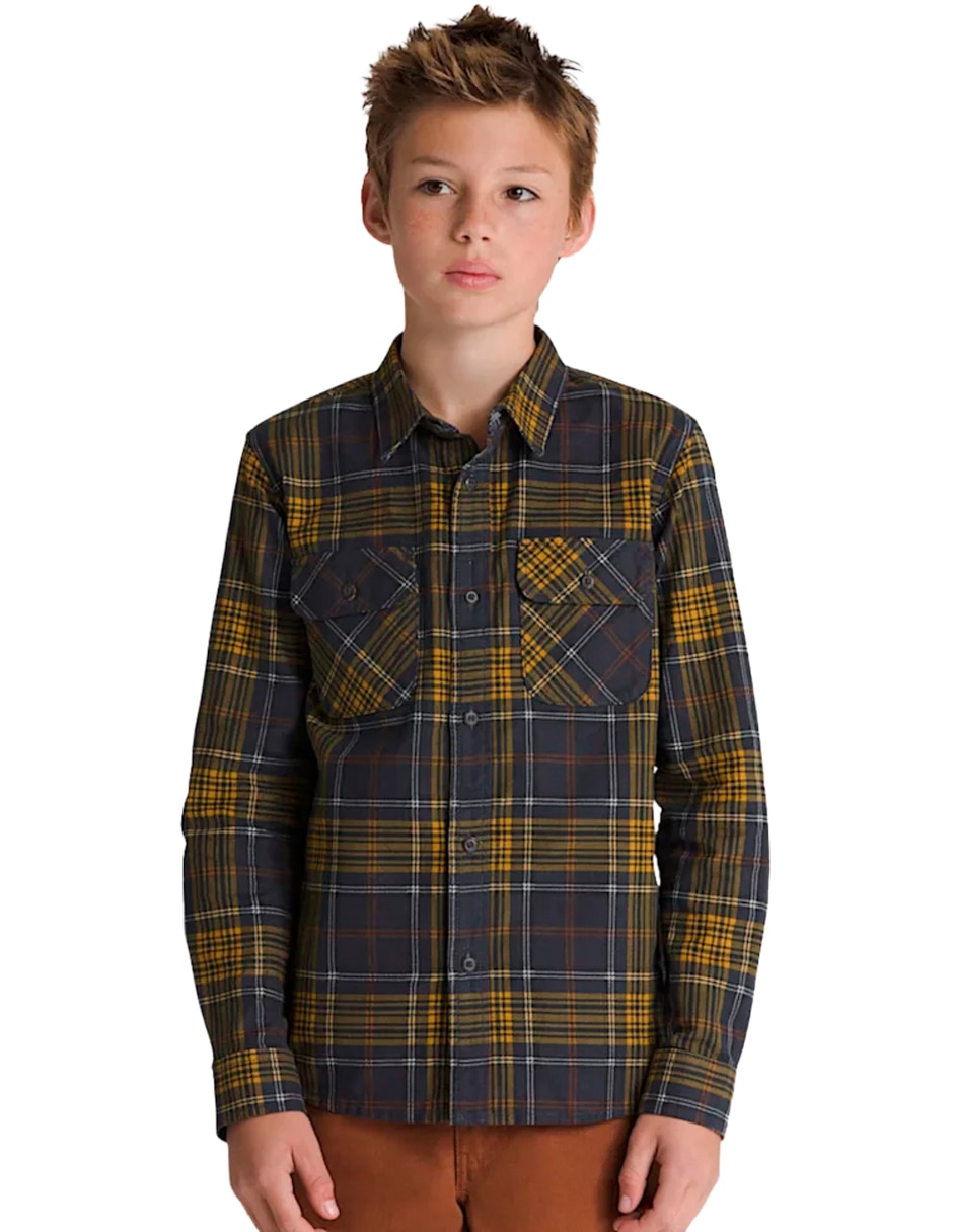 Camisa casual de algodón manga larga para niño