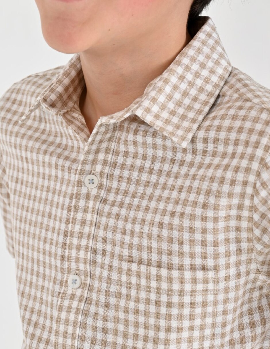 Camisa Casual Otoño Invierno de Algodón y poliéster manga Corta para Infantil / Niños grandes Niño 2