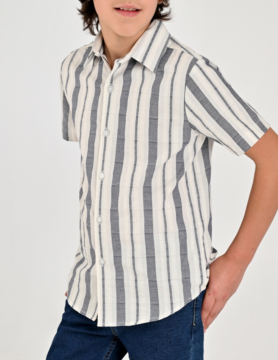 Camisa Casual Otoño Invierno de Algodón manga Corta para Infantil / Niños grandes Niño 3