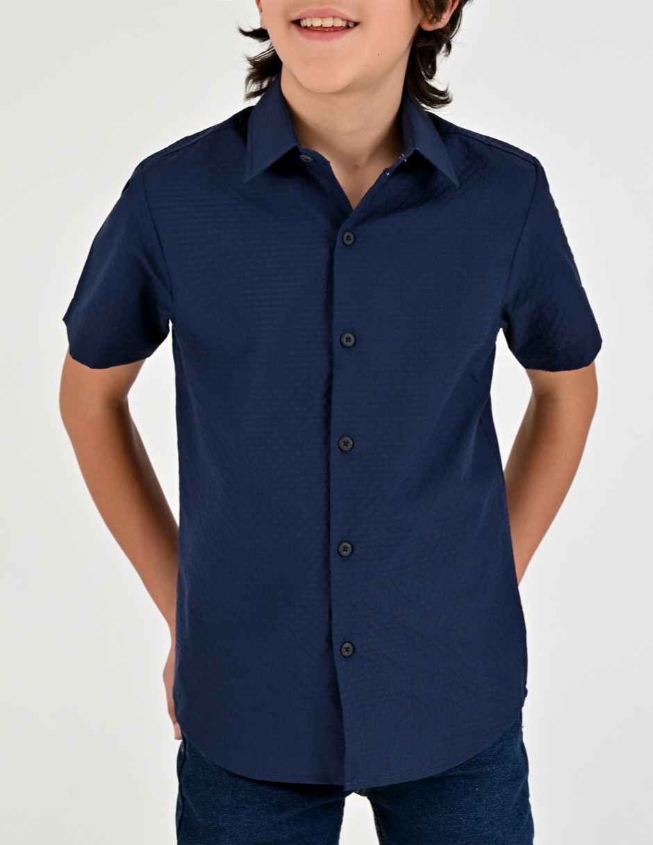 Camisa Casual Otoño Invierno de Algodón y poliéster manga Corta para Infantil / Niños grandes Niño Camisa Casual Otoño Invierno de Algodón y poliéster manga Corta para Infantil / Niños grandes Niño