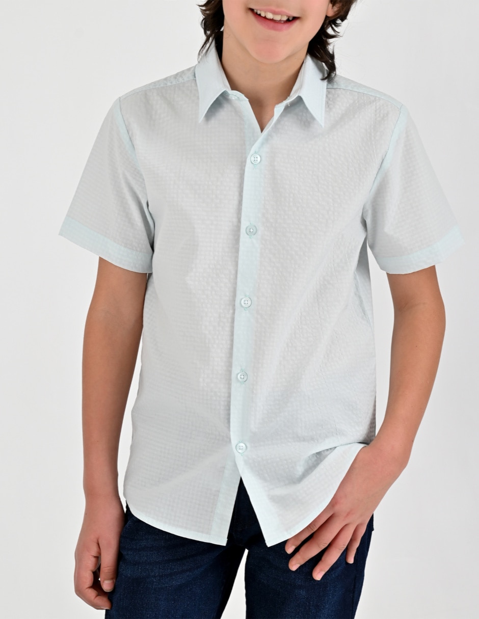 Camisa Casual Otoño Invierno de Algodón y poliéster manga Corta para Infantil / Niños grandes Niño 1