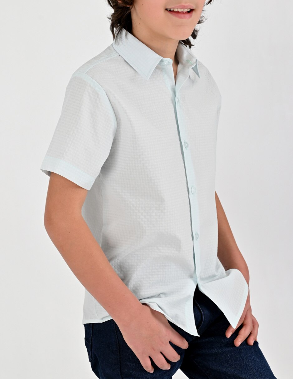 Camisa Casual Otoño Invierno de Algodón y poliéster manga Corta para Infantil / Niños grandes Niño 2