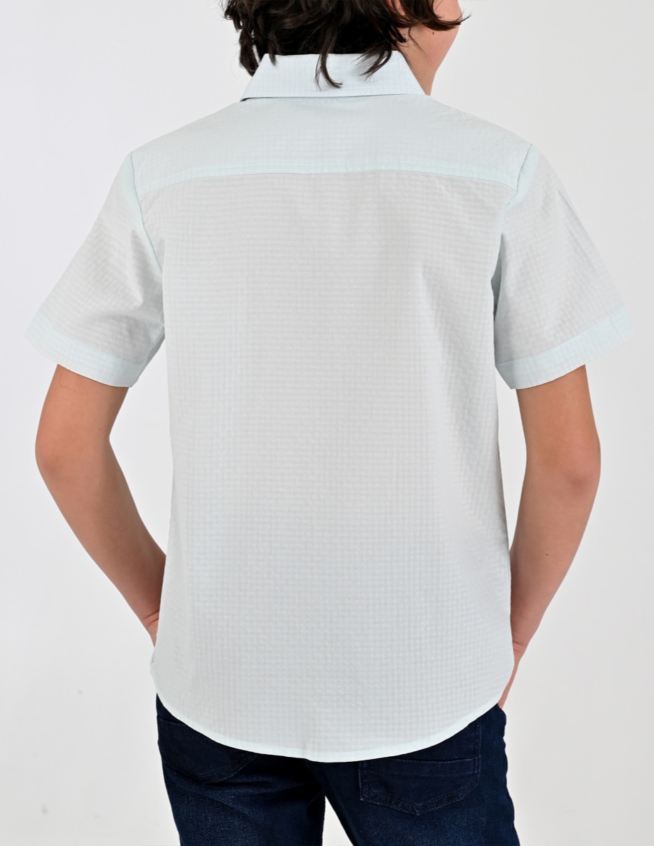 Camisa Casual Otoño Invierno de Algodón y poliéster manga Corta para Infantil / Niños grandes Niño 3