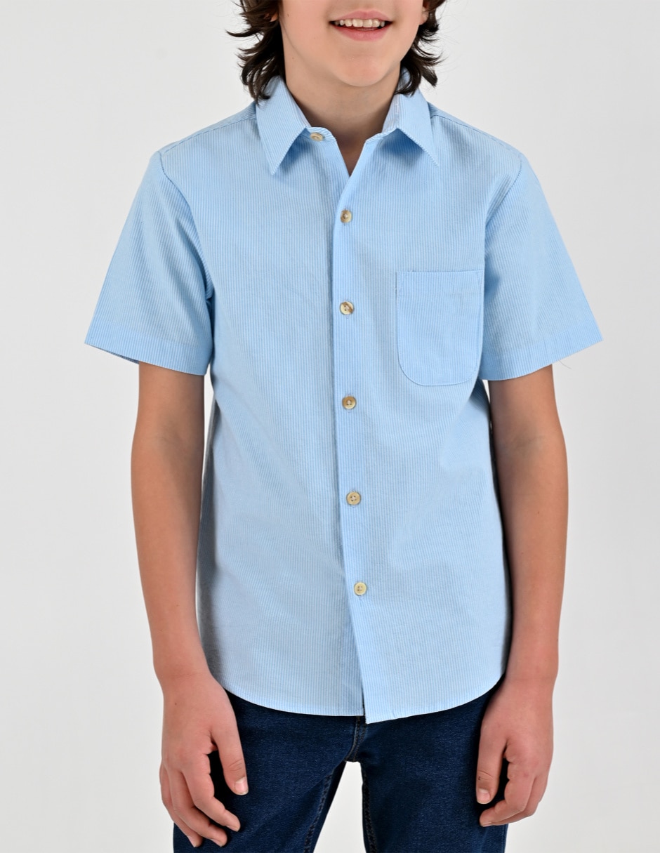 Camisa Casual Otoño Invierno de Algodón manga Corta para Infantil / Niños grandes Niño